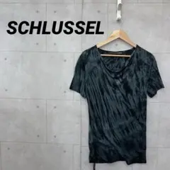 SCHLUSSEL シュリセル Tシャツ メンズ サイズ不明 タイダイ 黒 灰
