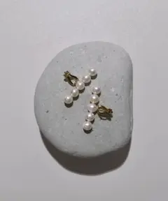 【美品】ripsalis 5line pearl〈両耳5粒set〉