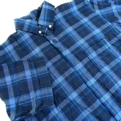 nisica ニシカ　半袖ボタンダウンシャツ Blue Check サイズ 3