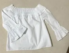 極美品　ラルフローレンオフショルダー ホワイトブラウス 130
