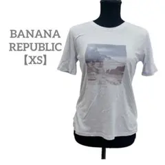 匿名配送✨BANANA REPUBLIC 【XS】半袖Tシャツ 風景 水色
