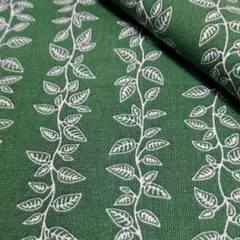 ★Dream gift Leaf<シーチング>生地 布 はぎれ[緑]