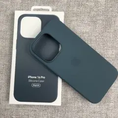 「新品未使用」iPhone 16 Pro シリコンケース ダークグリーン