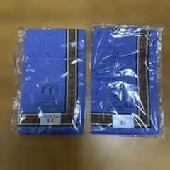 新品未使用 Christian Tenir 青 シルクハンカチ 2枚セット