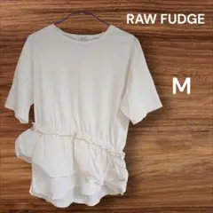 【美品】 RAW FUDGE トップス ブラウス 半袖 ホワイト M 526