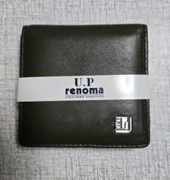 新品　U.P renoma レノマ　小銭入れ　コインケース　グリーン　牛革