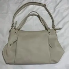 レディース トートバッグ フェイクレザー ショルダーベルト付