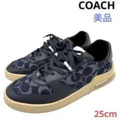 〈美品〉COACH コーチ【25cm】シグネチャー ローカットスニーカー