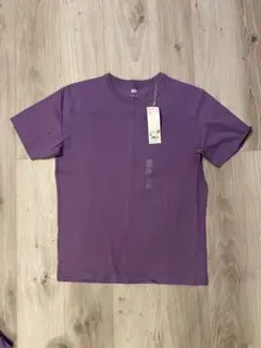 UNIQLO パープル クルーネットTシャツ 未使用