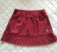 FILA ワインレッド プリーツスカート L