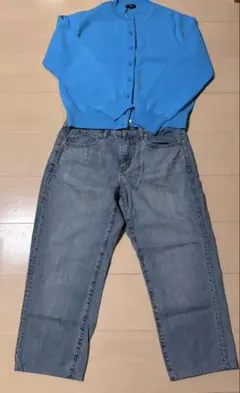ライトブルー ストレートデニム