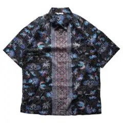 古着 KERIS FASHION バティック 総柄 半袖シャツ