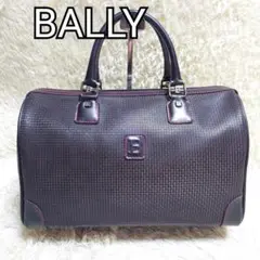 《希少》BALLY ミニボストンバッグ Bマーク ブラック 総柄
