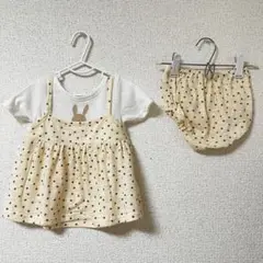 美品　西松屋　セットアップ　70cm 女の子　キッズ　半袖　夏服