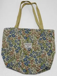 【未使用】お花 刺繍 エコバッグ トートバッグ レディース ナイロン 39cm