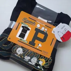 PEANUTS サガラ刺繍 ルームウェアセット M 黒　スヌーピー