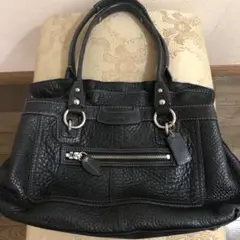 Coach ブラックレザー バッグ