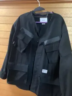 WTAPS ノーカラージャケット オリーブ　サイズ03 WTAPS 'PEEP / JACKET NYCO SATIN 'ノーカラー ジャケット