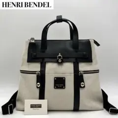 ヘンリベンデル リュック 3way キャンバス レザー ブラック