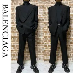 【美品】BALENCIAGA セットアップ ダブルボタン ブラック