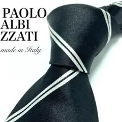 【極美品】 PAOLO ALBIZZATI ストライプ ブラック シンプル