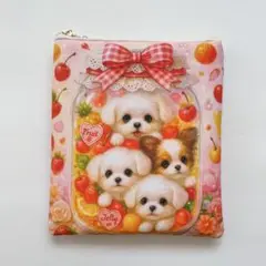 ハンドメイド　マルチーズ　ポーチ