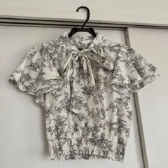 FUN 花柄 ラッフル フリル ブラウス