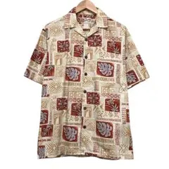 90s Hilo Hattie ビンテージ半袖アロハシャツ　ハワイ製　ヤシの木