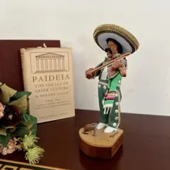 k764 Mexico Rico ギターを弾くマリアッチのオルゴール メキシコ