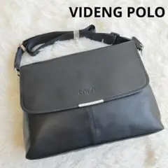 未使用級✨POLO VIDENG ショルダーバッグ　ブラック　メンズ　フラップ