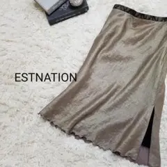 エストネーション ESTNATION38サイズMレーヨンひざ丈スカート