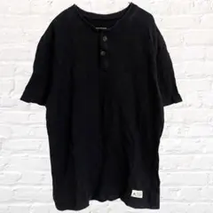 エルケクス 半袖 カットソー ハーフボタン ドロップショルダー 綿100%