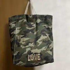 未使用⭐︎迷彩柄 LOVE トートバッグ