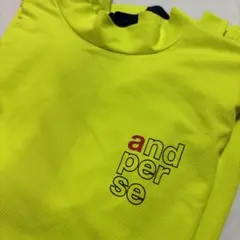 and per se 蛍光イエロー 半袖シャツ　アンパスィ　Mサイズ