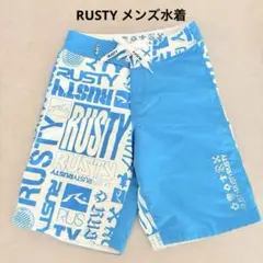 RUSTY メンズ水着　青/白