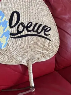 正規良 希少 ロエベ アマソナ アナグラム ロゴ扇子 ブラウンウッド×イエロー系 LOEWE - 正規良 希少 ロエベ アマソナ アナグラム ロゴ扇子