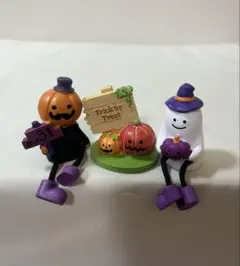 ハロウィンオブジェ　魔女おばけ　かぼちゃ　ナチュラルキッチン　ダイソー　置物　秋