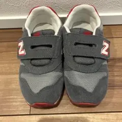 new balance キッズスニーカー16.5 グレー/レッド373