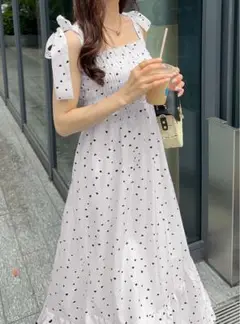 GRL ハート柄ワンピース