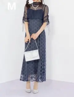 ★新品★formforma シャーリングリボンボレロ×ダイヤ柄キラキラドレス