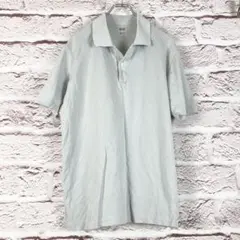 r288 UNIQLO ライトグレー ポロシャツ　エアリズム　グレー　XL