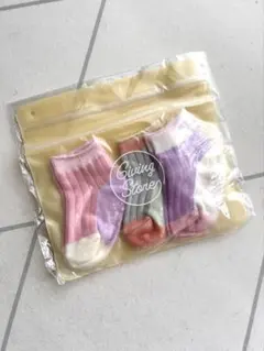 ベビー靴下3足セット カラフル　giving store