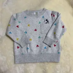 トレーナー 裏起毛トレーナー ミッキー 80cm