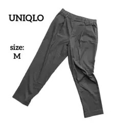 ユニクロ UNIQLO スラックス テーパードパンツ タック ウエストゴム M
