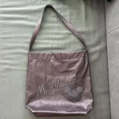 Mary Quant グリッターシルバー トートバッグ