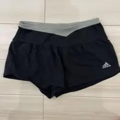 adidas ショートパンツ 黒/グレー ジム ランニング M