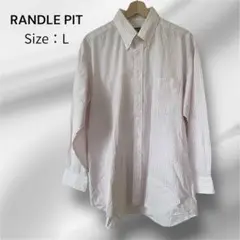 RANDLE PIT メンズ ピンク ストライプ 長袖シャツ Lサイズ