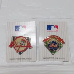 ニューヨーク・ヤンキース＆メッツ ピンバッジセット 2002年製