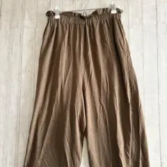 【 BPQC】ビーピーキューシー　カジュアルパンツ　テンセル　茶色　フリーサイズ