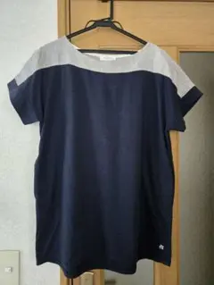 お値下げ❗紺色　バイカラー半袖Tシャツ 　Mサイズ